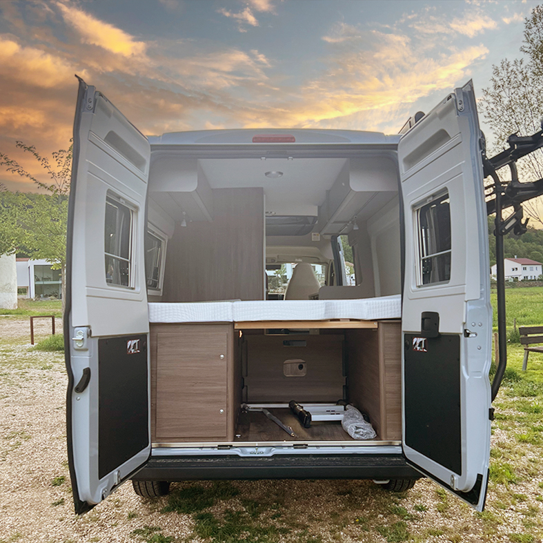Kofferraum des Carado Campervan 600 Pro
